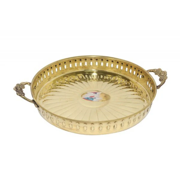Brass Plate | Thali Plate/ Halwa Plate/ Puja Plate for Home