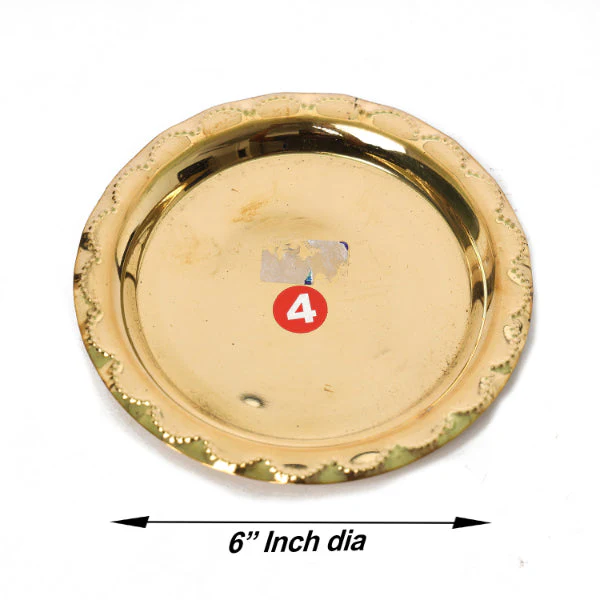 Brass Plate | Thali Plate/ Halwa Plate/ Puja Plate for Home
