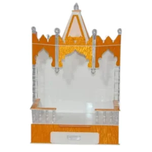 Acrylic Puja Mandapam - 6 x 10 x 10 inches |Open puja mandir | Puja Matapam for home | Puja temple