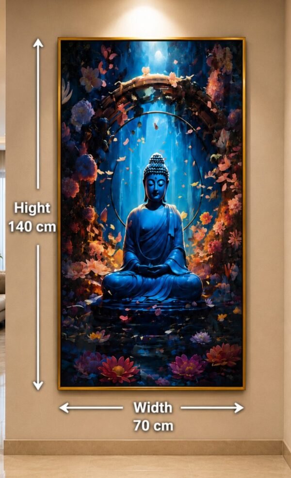 Mystic Blue Buddha – Premium Aluminium Framed Porcelain Art